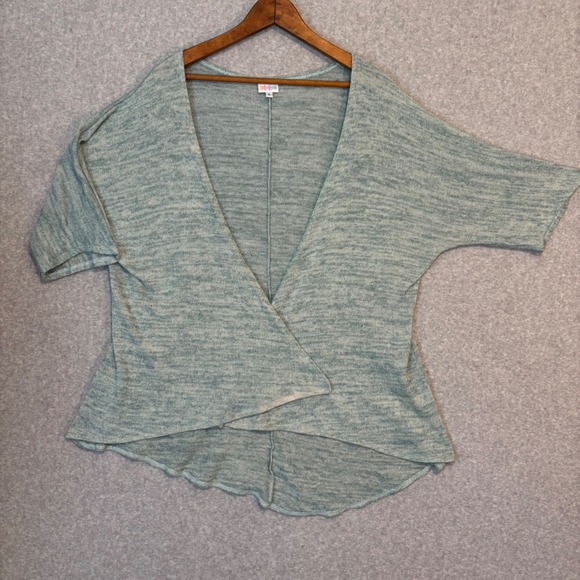 LuLaRoe Women's Light Blue Teal Half Sleeve Cardigan‎ Small Open Front Sweater - Picture 1 of 9